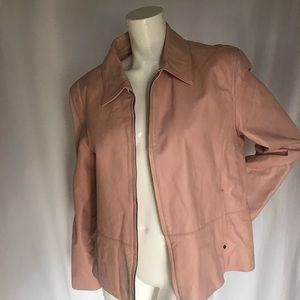 Black Rivet Women’s Pink Leather Coat